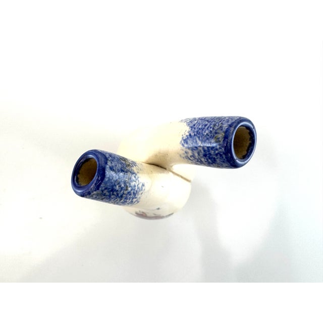 Vintage Early 20th Century Hb Quimper Double Oil & Vinegar Cruet For Sale - Image 11 of 13