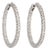 Elegant 1.00ct Diamond 18k White Gold Inside Out Hoop Earrings, 2 pieces For Sale