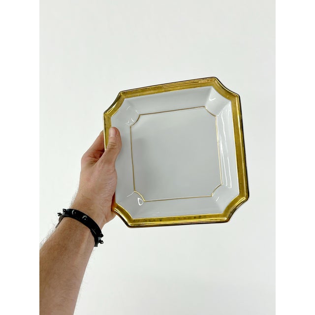 Vintage Classic Porcelain Trinket Dish by Andrea by Sadek 8.25" X 8.25" X 1.25" For Sale In Atlanta - Image 6 of 8