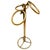 Mid-Century Modern 1960s Italian Tole Gilt Rope Three Ring Towel Holder For Sale - Image 3 of 7