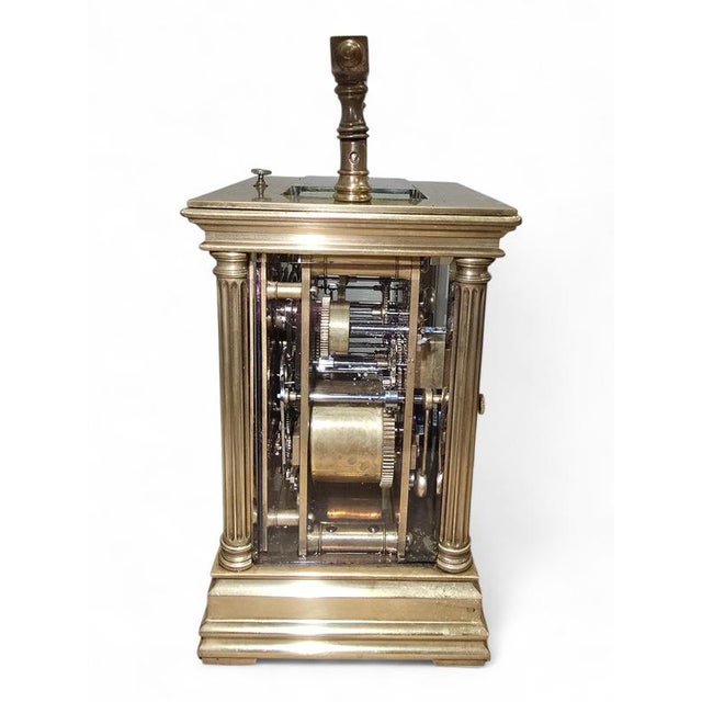 Gold Spanish Gilt Bronze Carriage Clock, 1890s For Sale - Image 8 of 12