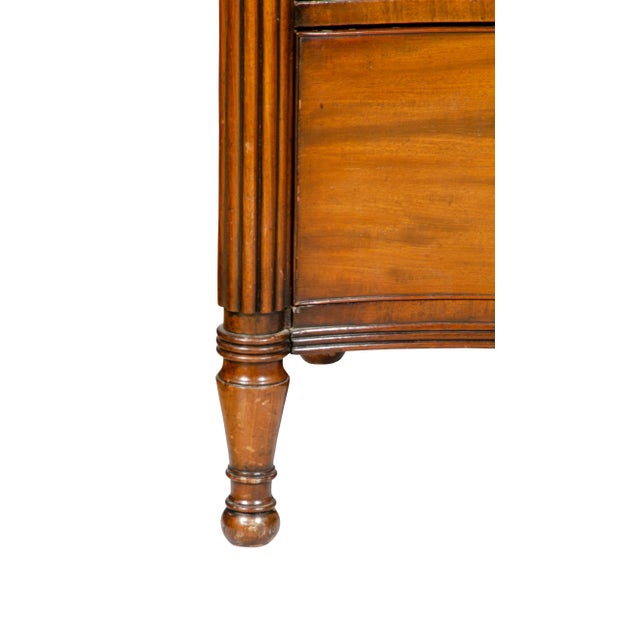 Brown Regency Mahogany Serpentine Chest of Drawers For Sale - Image 8 of 13