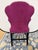 Wood Set of 4 Custom Upholstered Burgundy Geometric Velvet Dining Chairs For Sale - Image 7 of 8