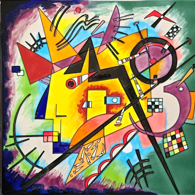 Dynamic Abstract Contemporary Picture by Ceramic Artist Wayne Gau For Sale