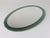 Mid-Century Oval Green and Grey Scalloped Wall Mirror from Cristal Arte, Italy, 1960s For Sale - Image 6 of 15