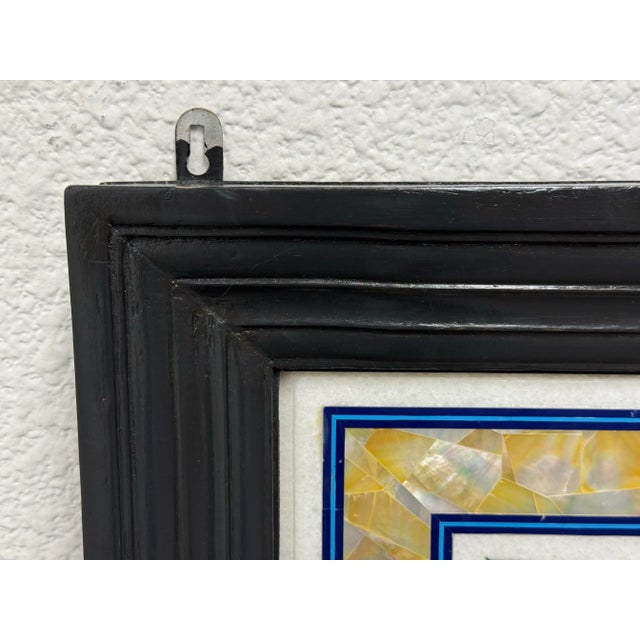 Pietra Dura Marble Inlay Panel of "Tree of Life", Framed For Sale - Image 4 of 12