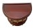 1950s 1950s China Cabinet Demilune Half Moon Shape Curio Display, Lighted, Beveled Glass 1a For Sale - Image 5 of 13