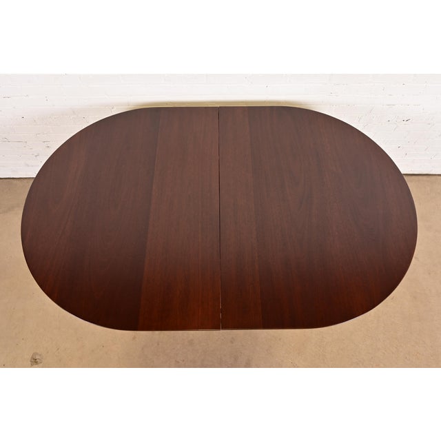 Kittinger Georgian Solid Mahogany Double Pedestal Extension Dining Table, Newly Refinished For Sale - Image 9 of 14