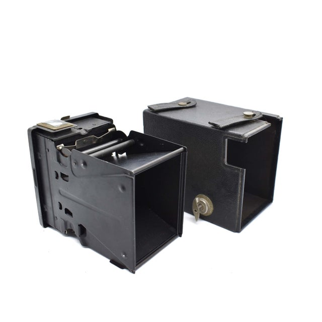 Metal 1930's Art Deco Kodak Six-20 Portrait Brownie Box Camera For Sale - Image 7 of 7