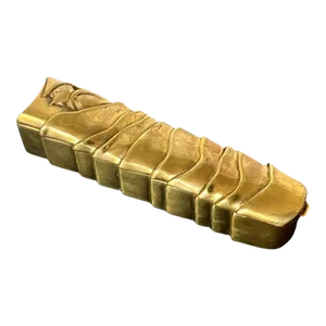 Large French Gilt Bornze Box "Pinocchio" by Line Vautrin
