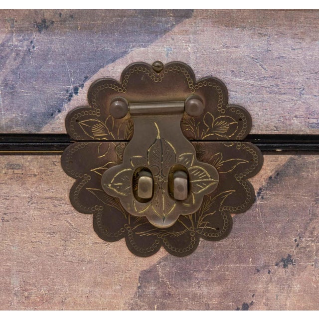 Chinese Crane and Bird Motif Chest For Sale - Image 4 of 9