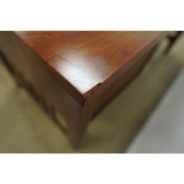 Vintage Ethan Allen American Impressions Solid Wood Writing Desk For Sale - Image 15 of 17