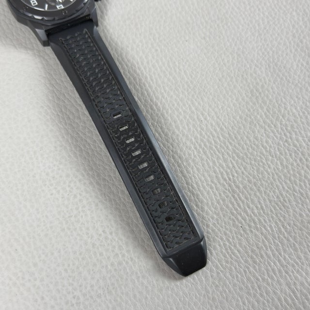 Metal Black Chronograph Bulova Wristwatch 98B2 Rubber Strap from Marine Star, 2010s For Sale - Image 7 of 11