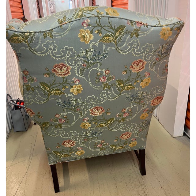 Exquisite Pair of Wingback Chairs For Sale In New York - Image 6 of 8