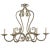 Metal Vintage Mid 20th Century French Painted Iron 6 Light Chandelier with S-Scrolls Neutral Grey Color For Sale - Image 7 of 7
