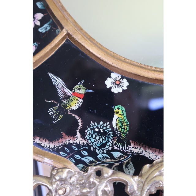 Vintage Robert M. Weiss Peruvian Reverse-Painted Wildlife Mirror For Sale - Image 13 of 18