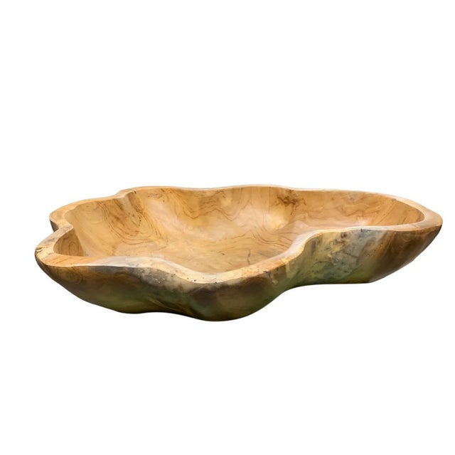Contemporary Medium Wooden Bowl For Sale - Image 3 of 5