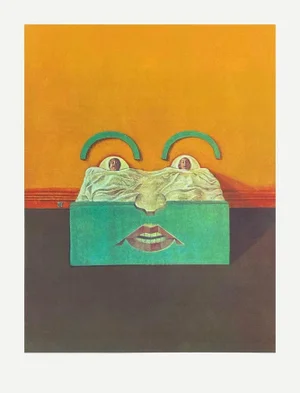 1974 Jean Lagarrigue Hommage to Dali Screenprint