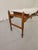 Mid-Century Modern Vintage Brown and White Wooden Bench, 1950 For Sale - Image 3 of 6