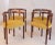 This rare set of four Model 195 dining chairs Attributed to Ole Gjerlov-Knudsen and Torben Lind for France & Son, c1960,...