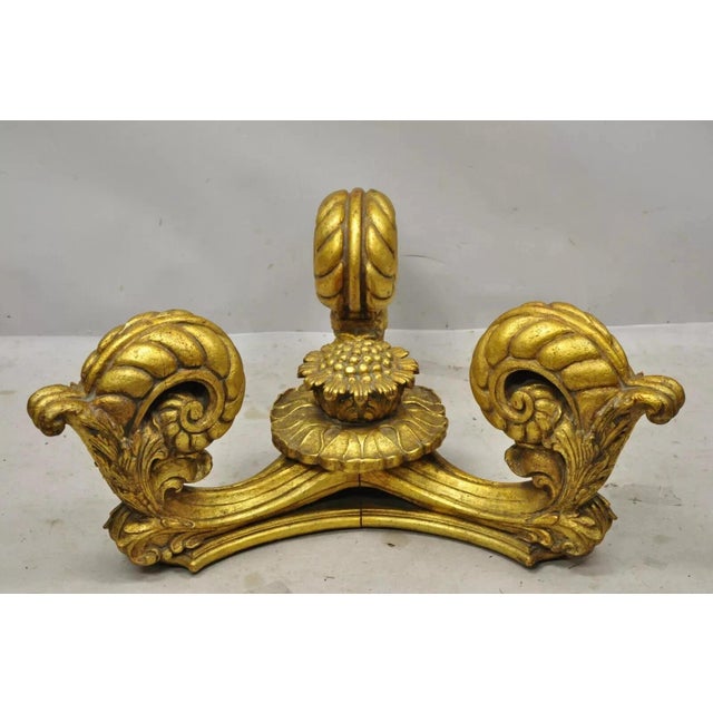 Hollywood Regency Francisco Hurtado Italian Spanish Hollywood Regency Gold Giltwood Coffee Table For Sale - Image 3 of 11