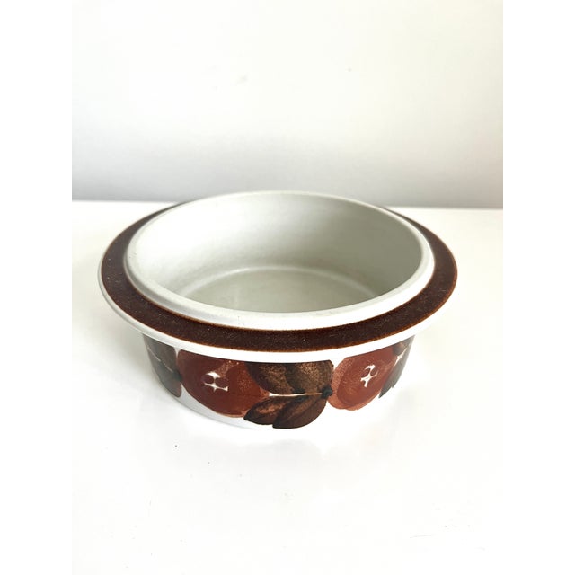 Mid-Century Modern Vintage 1970s Arabia of Finland Rosmarin Brown Round Vegetable Bowl For Sale - Image 3 of 6