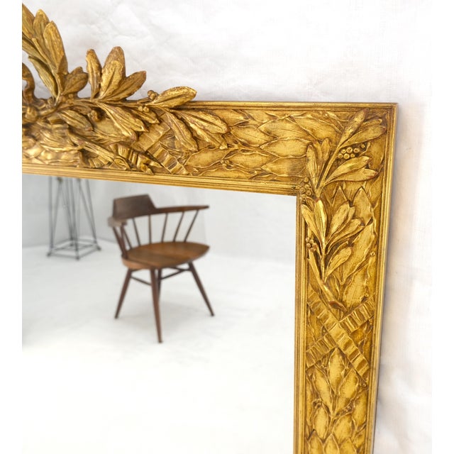 Paint Fine Gold Gilt Gesso Italian 53x38 Rectangle Wall Mirror For Sale - Image 7 of 11