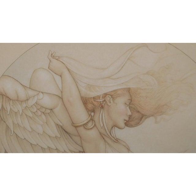 Impressionist Michael Parkes "Winds of Change" Archival Inks Printed on Vellum Hand Signed For Sale - Image 3 of 8