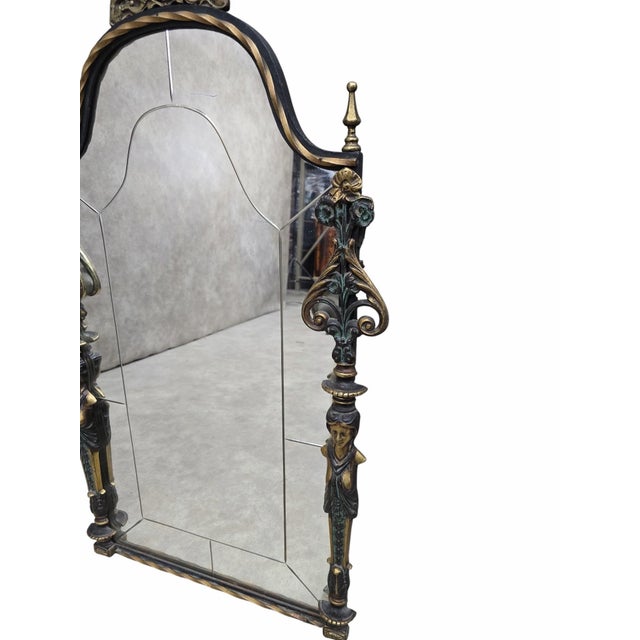 Antique Oscar Bach Style Console Table With Mirror For Sale - Image 11 of 12