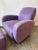 1980s Postmodern Purple Chair & Ottoman For Sale - Image 10 of 10