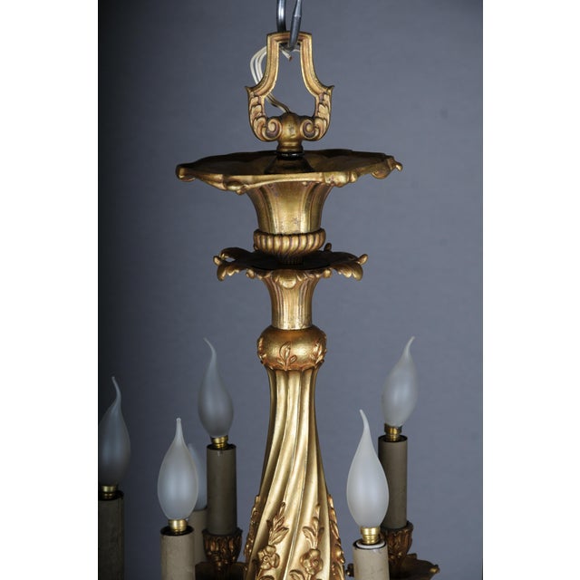 19th Century Gilt Bronze Chandelier, France, 1890s For Sale - Image 4 of 15