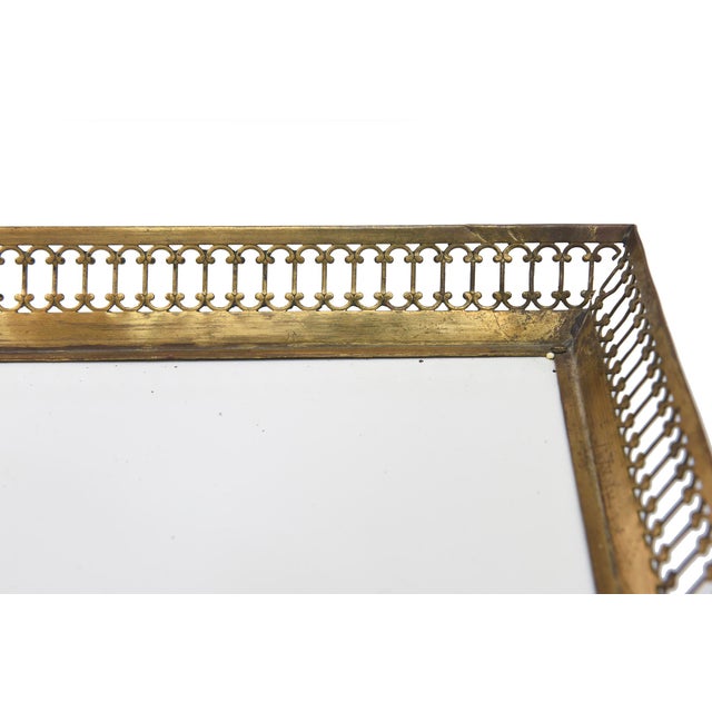 Wood Mid Century Modern Italian Swivel MIrror Stand by Mingazzi, Gold Leaf, Brass and Lacquered Wood For Sale - Image 7 of 11