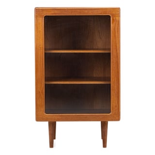 Danish Teak Cabinet with Glass Doors, 1960s For Sale