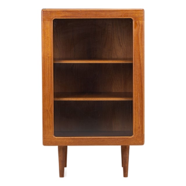 Danish Teak Cabinet with Glass Doors, 1960s For Sale