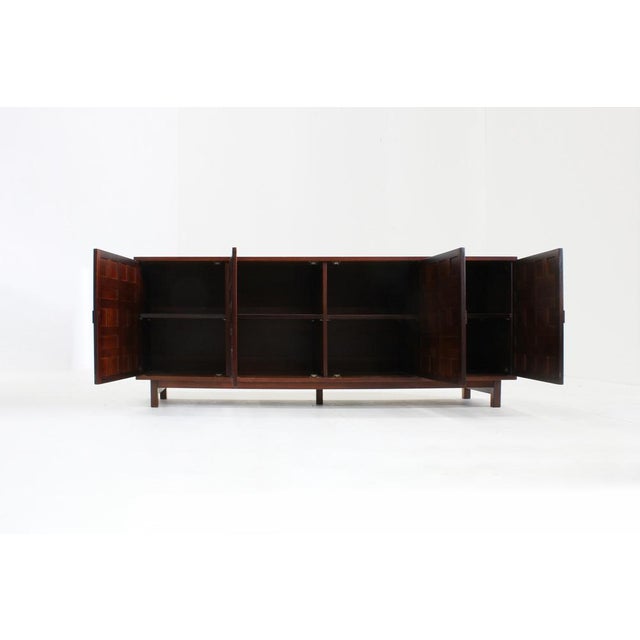 Brown Vintage Spanish Brutalist Sideboard, 1970s For Sale - Image 8 of 9