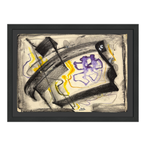 Rolph Scarlett, Trapped, Original Gouche on Paper, Hand Signed, Custom Framed