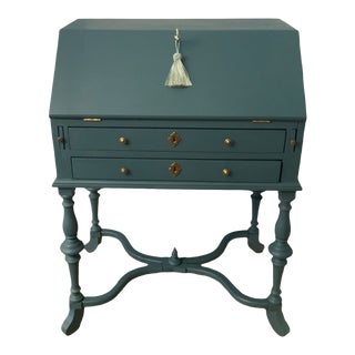 Harden Furniture Secretary Desk, Freshly Painted For Sale