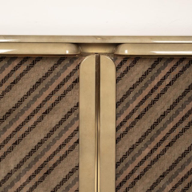 Sideboard in Parchment and Missoni Fabric by Angelo Mazzola for Salpol, 1980 For Sale - Image 12 of 18
