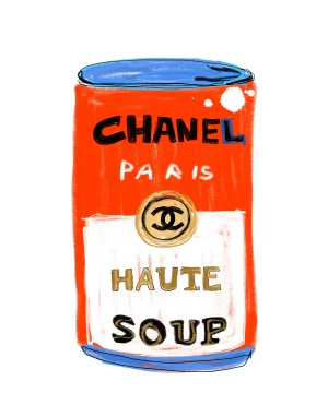 "Chanel Paris Haute Soup" Contemporary Pop Art Fashion Print by Annie Naranian
