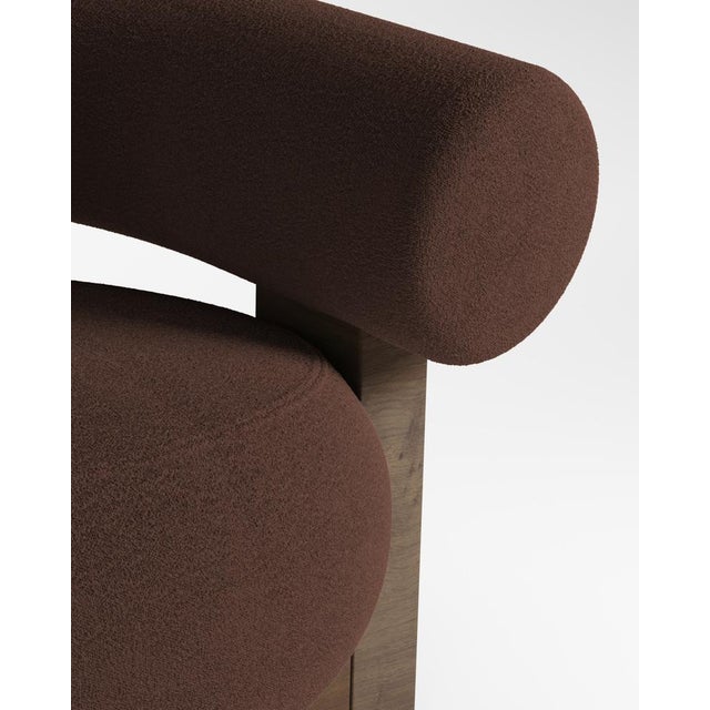 Cassete Armchair in Boucle Dark Brown and Smoked Oak by Alter Ego for Collector, in New conditions. Designed from 2000