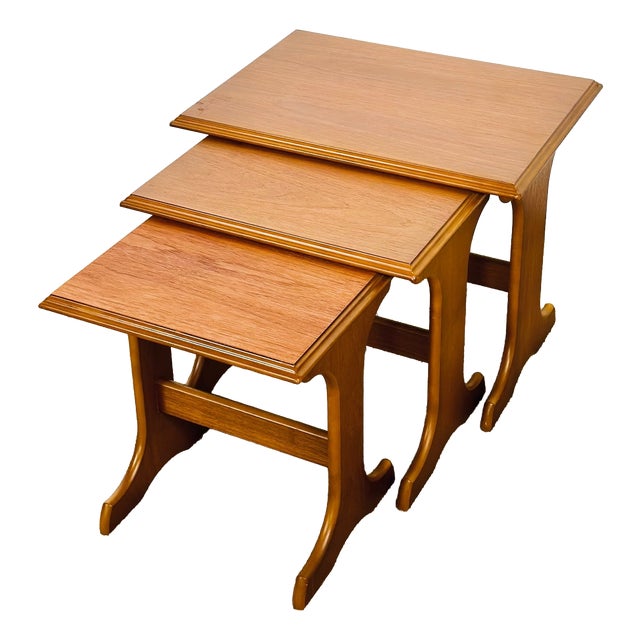Scandinavian Teak Nesting Tables, 1960s, Set of 3 For Sale