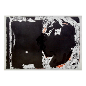 Robert Motherwell, Large Robert Motherwell Lithograph Abstract Expressionist Lament for Lorca 1982