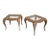 Pair of Maitland Smith Style Stone Tables With Glass Tops For Sale