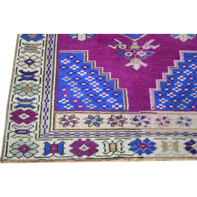 Turkish Vintage Turkish Anatolian Hand Knotted Wool Rug, 2'4''x3'4'' For Sale - Image 3 of 4