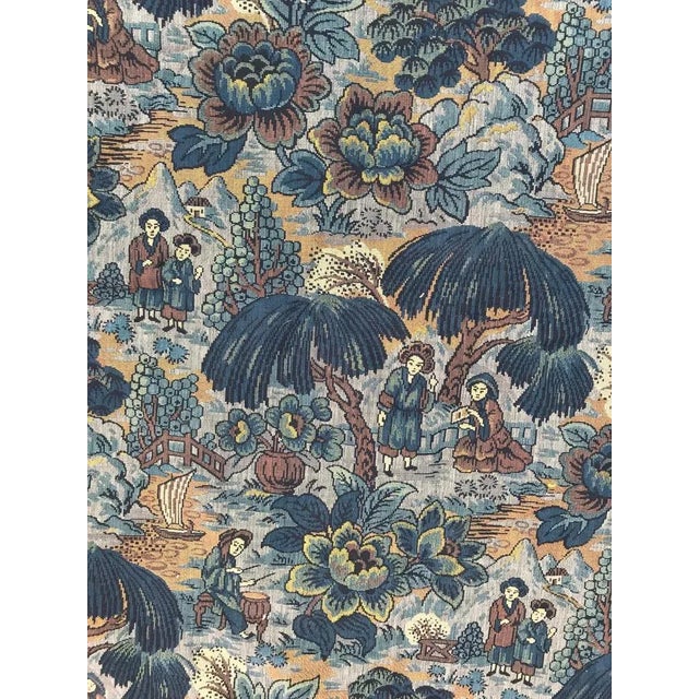 French Chinoiserie Woven Jacquard Tapestry For Sale - Image 3 of 13