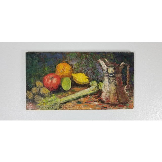 Vintage Tania Priest Still Life With Fruit Oil on Canvas Painting For Sale - Image 11 of 11