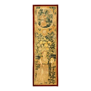 17th Century Flemish Historical Tapestry Panel, with Female Figures, Vertical