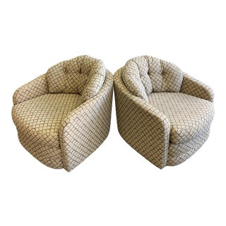 Mid Century Modern Swivel Chairs - a Pair For Sale