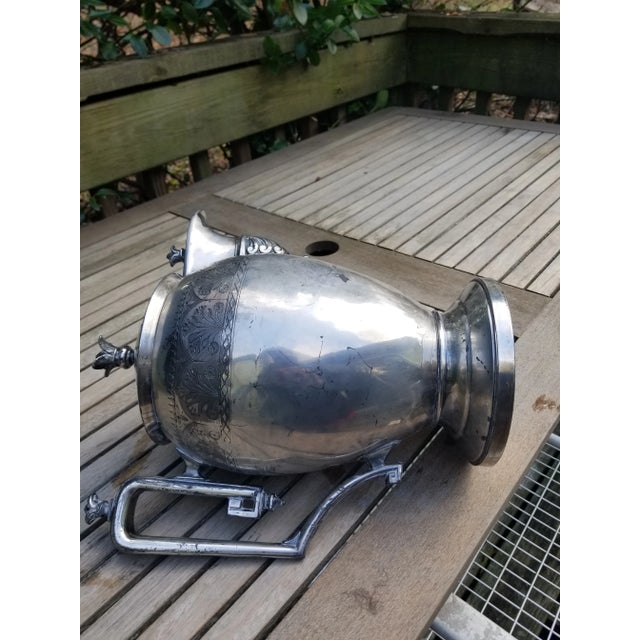 Mid 19th Century Victorian AJ Stimpson Egg Shaped Patented Thermos Silver Plated Pitcher For Sale - Image 5 of 13