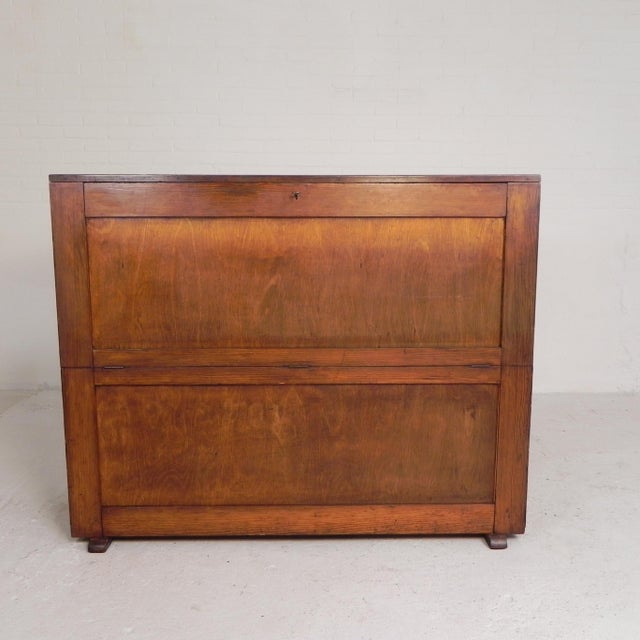 Wood Pine School Chart Cabinet, 1930s For Sale - Image 7 of 18